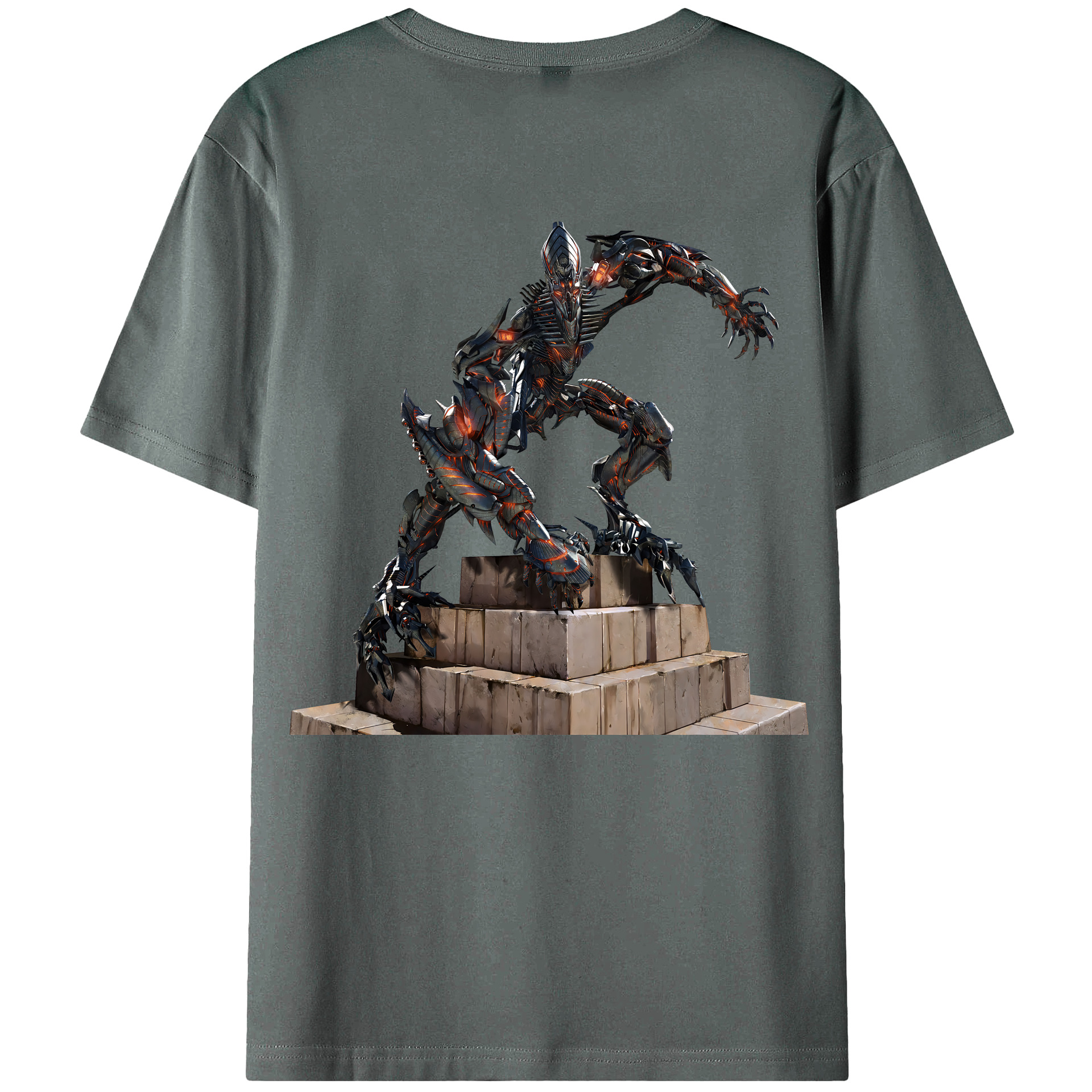 （画像用） Transformers トランスフォーマー 綿100％ メンズ半袖Tシャツ（バックプリント） 通気性